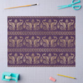 Boho Paars en Gold Peacock - Ontkoppeling Tissuepapier (Craft)