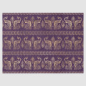 Boho Paars en Gold Peacock - Ontkoppeling Tissuepapier (Voorkant)