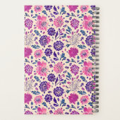 Boho Paars Floral Pattern Planner (Achterkant)