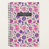 Boho Paars Floral Pattern Planner (Voorkant)