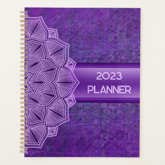 Boho Paars Mandala 2023 Planner (Voorkant)