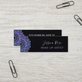 Boho Paars Mandala maakt kunstenaar Mini Visitekaartje