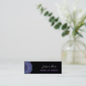 Boho Paars Mandala maakt kunstenaar Mini Visitekaartje (Staand voorkant)