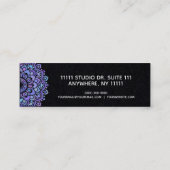 Boho Paars Mandala maakt kunstenaar Mini Visitekaartje (Achterkant)