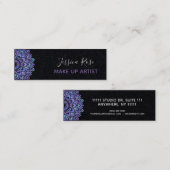 Boho Paars Mandala maakt kunstenaar Mini Visitekaartje (Voorkant / Achterkant)
