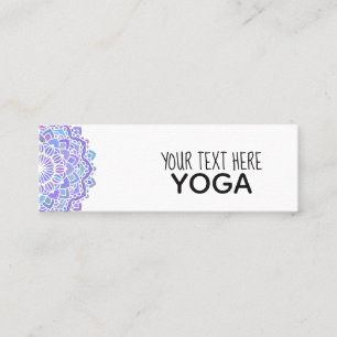 Boho Paars Mandala Yoga Mini Visitekaartje