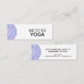 Boho Paars Mandala Yoga Mini Visitekaartje (Voorkant / Achterkant)