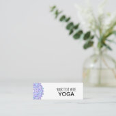 Boho Paars Mandala Yoga Mini Visitekaartje (Staand voorkant)