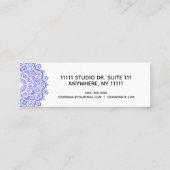 Boho Paars Mandala Yoga Mini Visitekaartje (Achterkant)