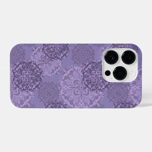Boho Paars Mandalas iPhone 14 Plus Hoesje (Achterkant horizontaal)