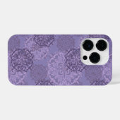 Boho Paars Mandalas iPhone 14 Plus Hoesje iPhone Hoesje (Achterkant horizontaal)