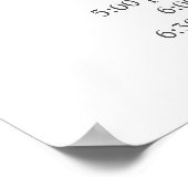 Boho Paars Plum Pink Peonies Weddenschap Details Poster (Hoek)