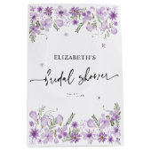 Boho Paars Vrijgezellenfeest Middelgrote Gift Bag Medium Cadeauzakje (Voorkant)