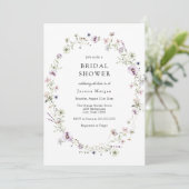 Boho Paars Wildflower Wreator Vrijgezellenfeest Kaart (Staand voorkant)