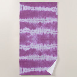 Boho Paarse Abstracte Tie Dye Pattern Beach Towel Strandlaken