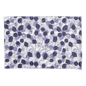 Boho Paarse bladeren en wijnstokken illustratiepat Kussensloop (Voorkant-Links)