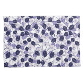 Boho Paarse bladeren en wijnstokken illustratiepat Kussensloop (Voorkant-Rechts)