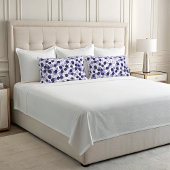 Boho Paarse bladeren en wijnstokken illustratiepat Kussensloop