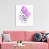 Boho paarse bloem canvas afdruk (Insitu (Woonkamer))