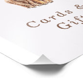 Boho Paarse Bloem Hoogland Koe Baby Shower Bord Foto Afdruk (Hoek)