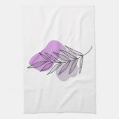 Boho paarse bloem theedoek (Verticaal)