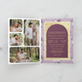 Boho Paarse Bloemen Alles in een Gouden Indiase br (Binnen)