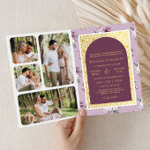 Boho Paarse Bloemen Alles in een Gouden Indiase br