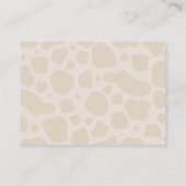 Boho Paarse Bloemen Hoogland Koe Luier Raffle Informatiekaartje (Achterkant)