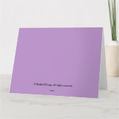 Boho paarse bloemen trendy kaart voor Moeder Mama (Achterkant)