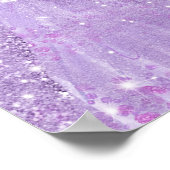 Boho Paarse Bloemenvlinder Quinceañera Welkom Poster (Hoek)