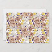 Boho Paarse Bloemige Maanfase Wicca Handfasting Save The Date (Achterkant)