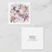 Boho Paarse Dreamcatcher Psychische Lezen Logo Vierkante Visitekaartje (Voorkant / Achterkant)