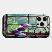 Boho Paarse Droomvanger in Raam iPhone Hoesje (Achterkant horizontaal)