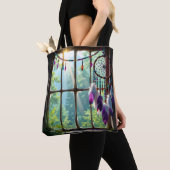 Boho Paarse Droomvanger in Raam Tote Bag (Dichtbij)
