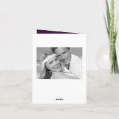 Boho Paarse etnische spiralen Elegante bruiloft fo Bedankkaart (Achterkant)