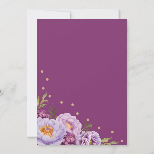 Boho Paarse Floral Dreamcatcher Baby shower Kaart (Achterkant)