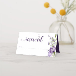 Boho Paarse Floral Wedding Reserved Tent Plaatskaartje