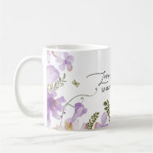 Boho Paarse Florals Baby shower Bedankt Gift Mok (Links)