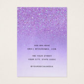 Boho Paarse glitter sieraden oorbel display kaart (Achterkant)