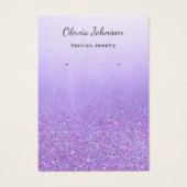 Boho Paarse glitter sieraden oorbel display kaart (Voorkant)