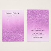 Boho Paarse glitter sieraden oorbel display kaart (Voorkant /achterkant)