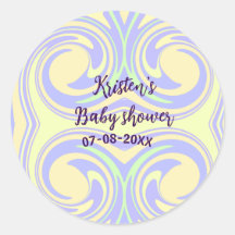 Boho paarse groene baby shower marmer rustiek mode