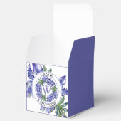 Boho Paarse | Groene tropische bladeren bruiloft b Bedankdoosjes (Geopend)