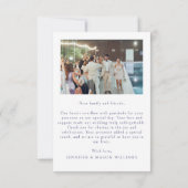 Boho Paarse Lavendel Bloemenkrans Trouwfoto Bedankkaart (Achterkant)