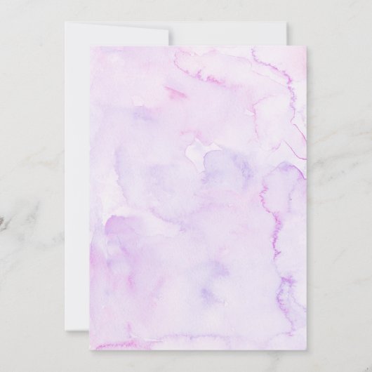 Boho Paarse Lila Bloemen Thee voor Twee Verjaardag Kaart (Achterkant)