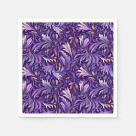 Boho paarse loof servet