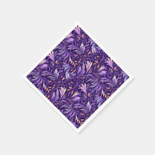 Boho paarse loof servet (Hoek)