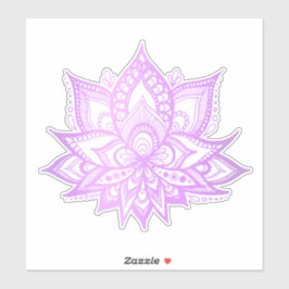 Boho Paarse Lotus Bloem Sticker