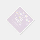 boho paarse madeliefjes Baby Shower Servet (Hoek)