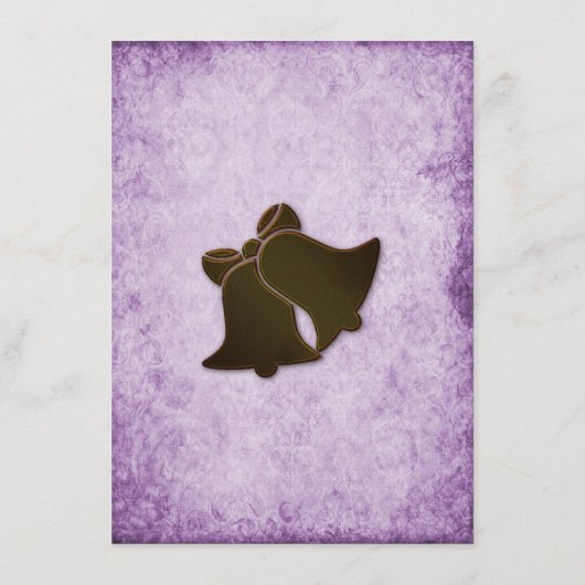 Boho Paarse rustieke bruiloft Details Informatiekaartje (Achterkant)